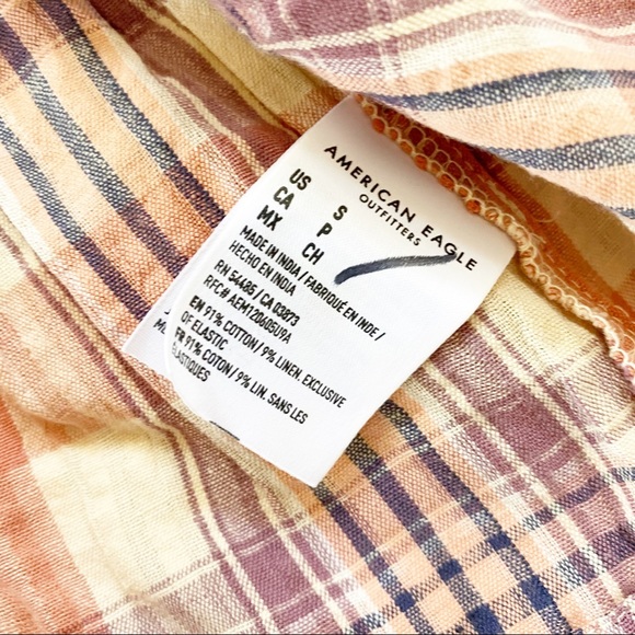 AMERICAN EAGLE Cropped Top Plaid Small NEW NWOT - Picture 5 of 7